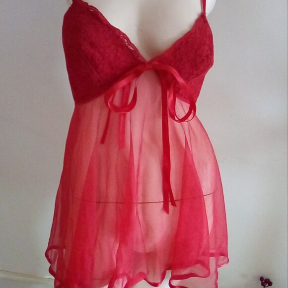 Vintage Frederick's Of Hollywood Babydoll /Matching Robe Size M And Long  Gloves - Picture 5 of 13